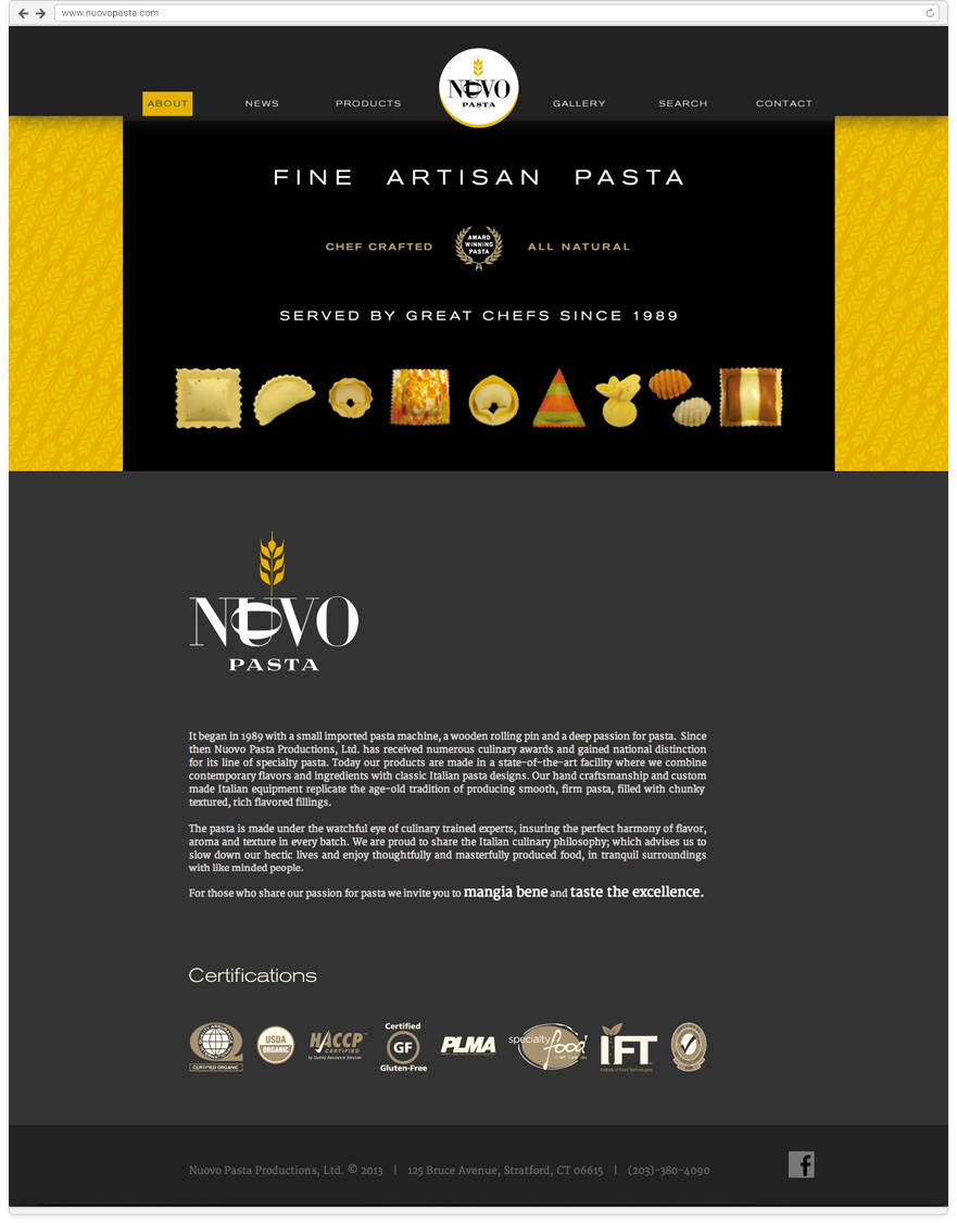 Nuovo Pasta Website