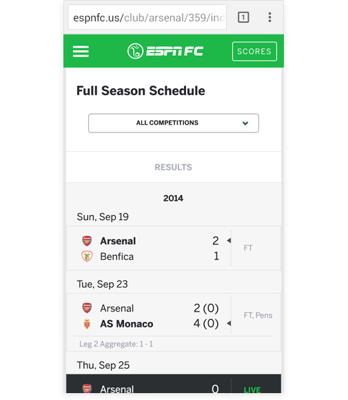 Scores & Fixtures